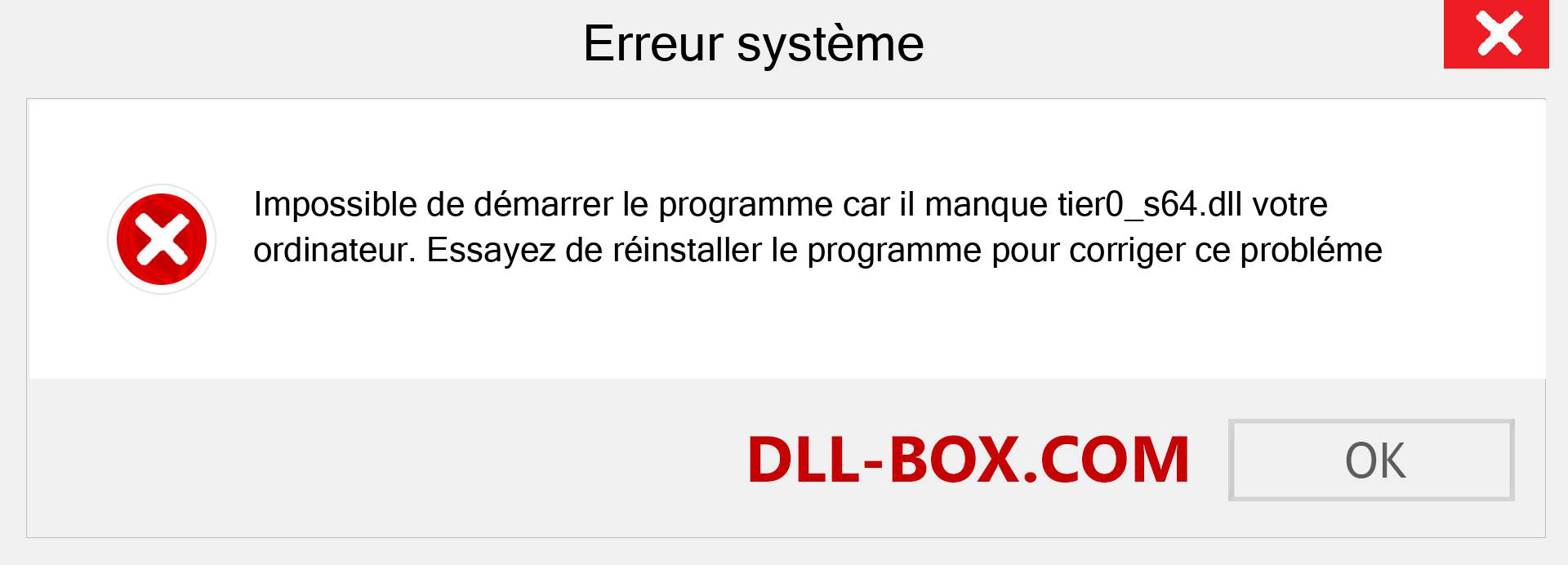 Le fichier tier0_s64.dll est manquant ?. Télécharger pour Windows 7, 8, 10 - Correction de l'erreur manquante tier0_s64 dll sur Windows, photos, images